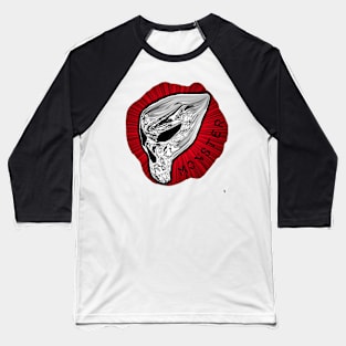 MONSTER , white and black on a red background with text Baseball T-Shirt